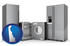 delaware map icon and home appliances