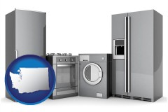 washington map icon and home appliances